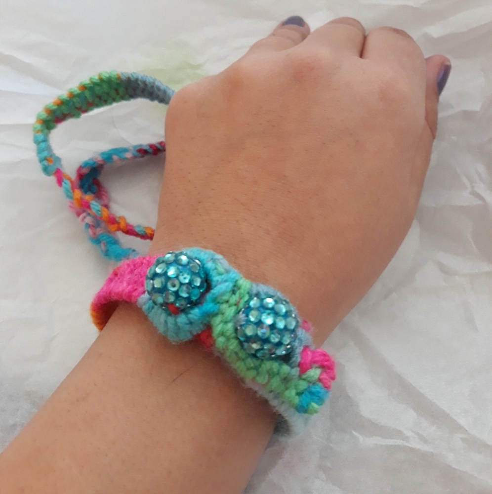 Boho Hand Weaved Yarn Bracelet
